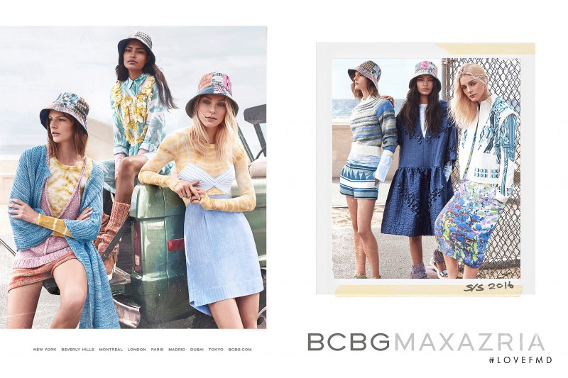 Jessica Stam featured in  the BCBG By Max Azria advertisement for Spring/Summer 2016