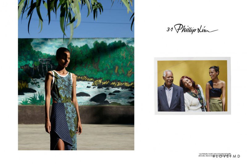 Liya Kebede featured in  the 3.1 Phillip Lim advertisement for Spring/Summer 2016