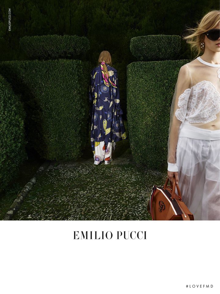 Kadri Vahersalu featured in  the Pucci advertisement for Spring/Summer 2016