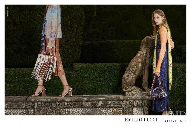 Kadri Vahersalu featured in  the Pucci advertisement for Spring/Summer 2016