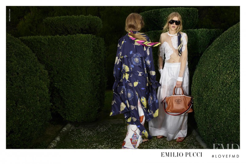 Kadri Vahersalu featured in  the Pucci advertisement for Spring/Summer 2016