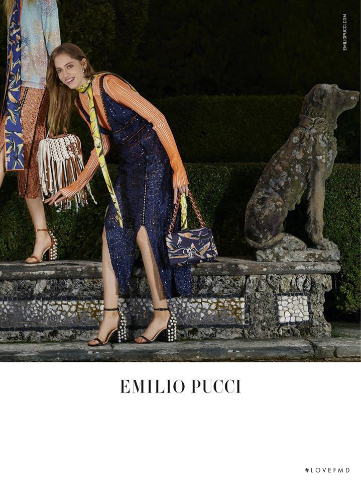 Kadri Vahersalu featured in  the Pucci advertisement for Spring/Summer 2016