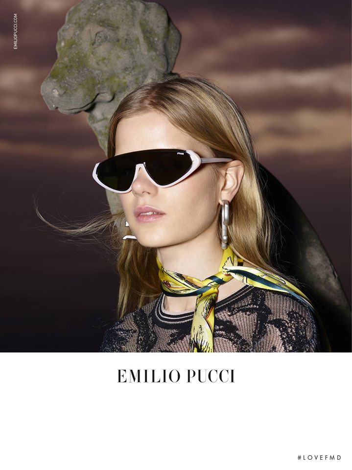 Kadri Vahersalu featured in  the Pucci advertisement for Spring/Summer 2016