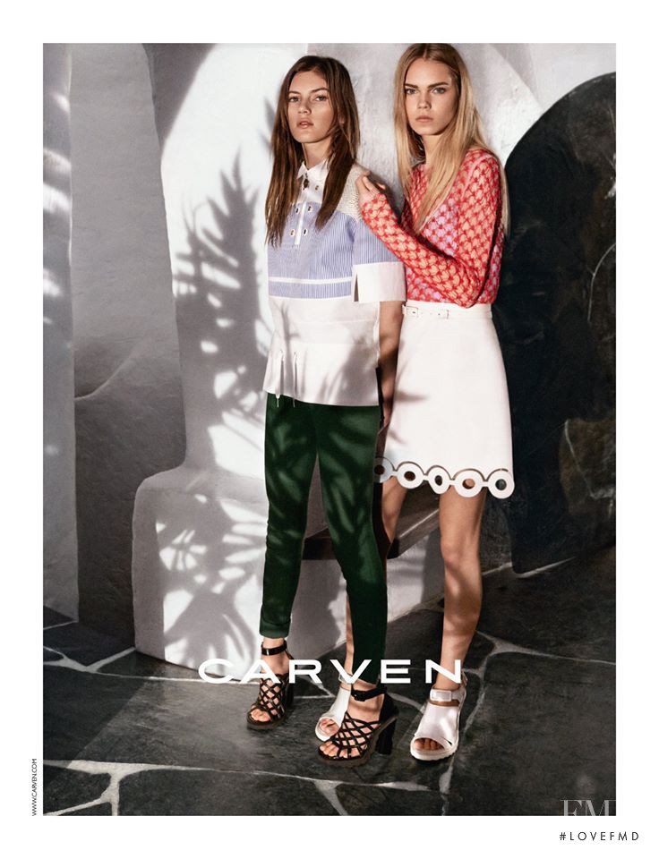 Line Brems featured in  the Carven advertisement for Spring/Summer 2016