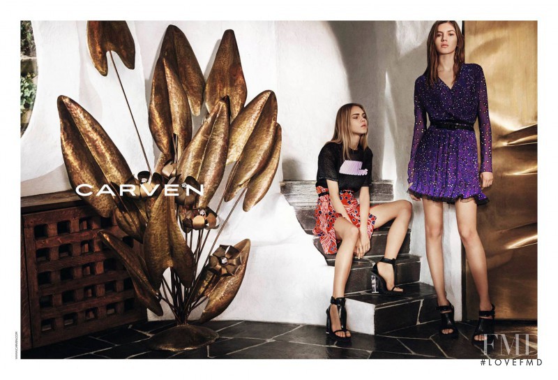 Line Brems featured in  the Carven advertisement for Spring/Summer 2016