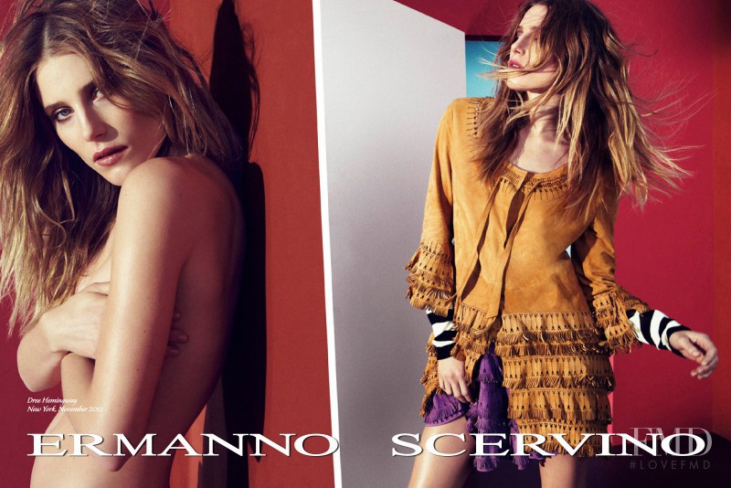 Dree Hemingway featured in  the Ermanno Scervino advertisement for Spring/Summer 2013