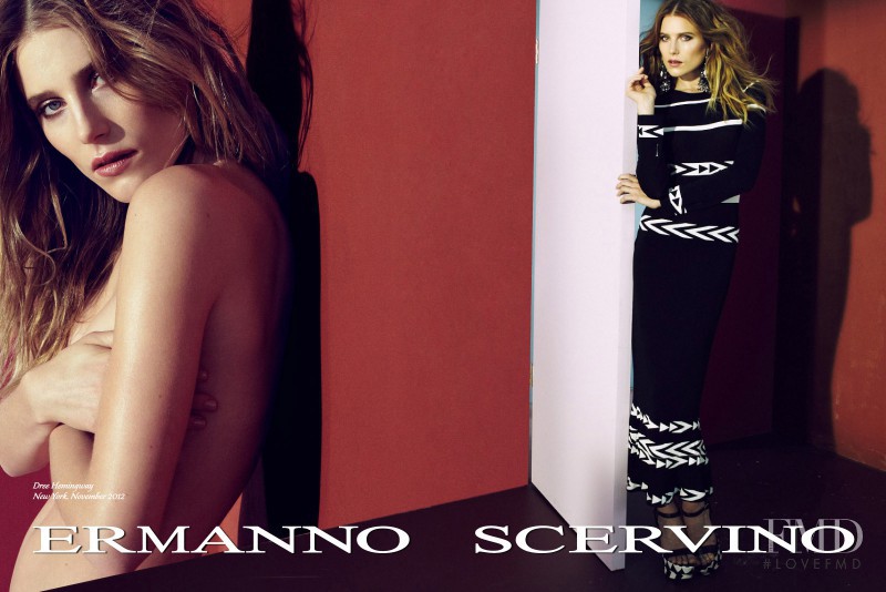 Dree Hemingway featured in  the Ermanno Scervino advertisement for Spring/Summer 2013