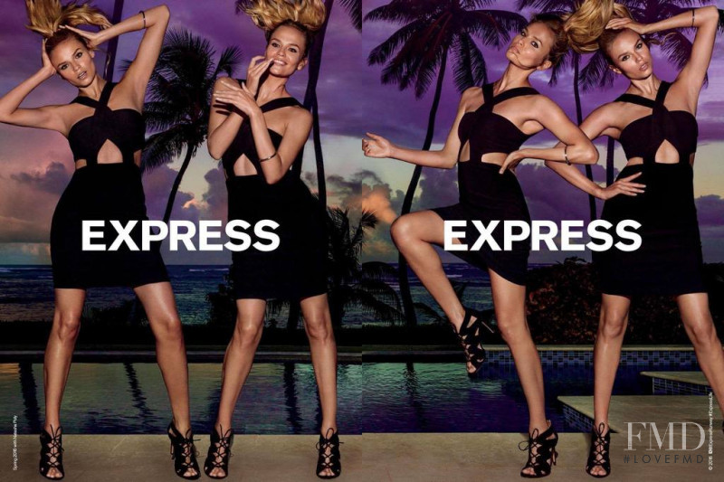 Natasha Poly featured in  the Express advertisement for Spring/Summer 2016