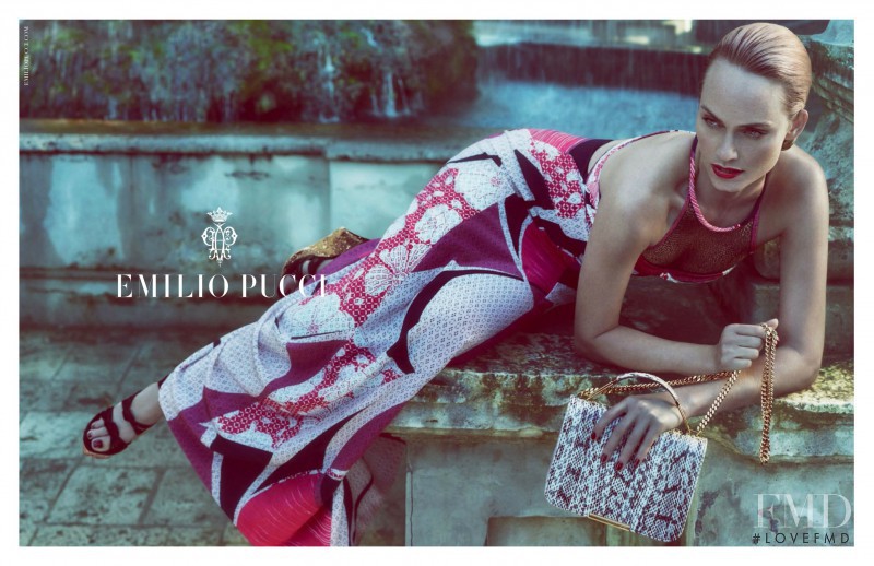 Amber Valletta featured in  the Pucci advertisement for Spring/Summer 2013