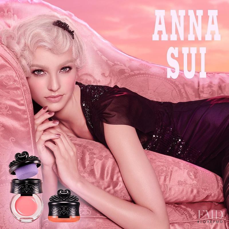 Maartje Verhoef featured in  the Anna Sui Beauty advertisement for Spring/Summer 2016