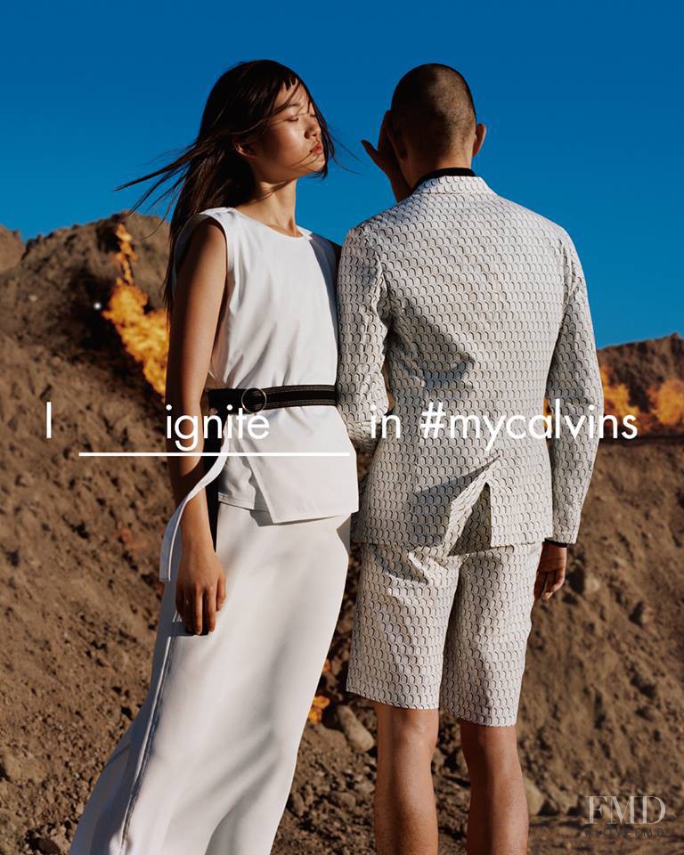 Hyun Ji Shin featured in  the CK Calvin Klein advertisement for Spring/Summer 2016