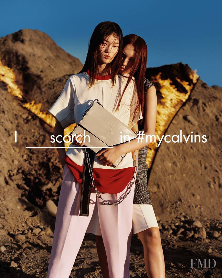 Hyun Ji Shin featured in  the CK Calvin Klein advertisement for Spring/Summer 2016