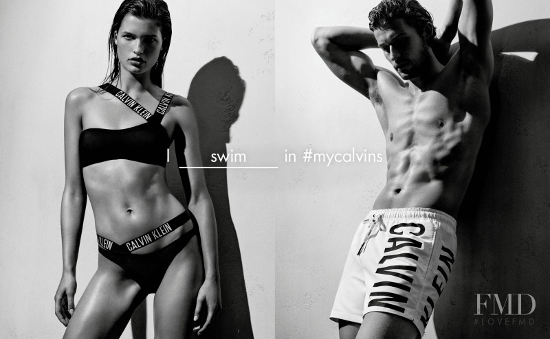 Julia van Os featured in  the Calvin Klein Swimwear advertisement for Spring/Summer 2016
