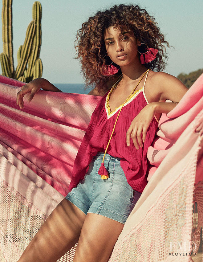 Imaan Hammam featured in  the H&M Swim advertisement for Summer 2016
