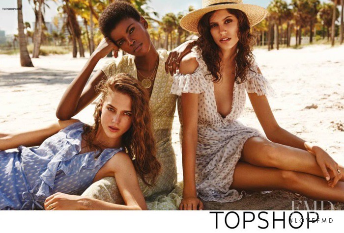 Amilna Estevão featured in  the Topshop advertisement for Spring/Summer 2016