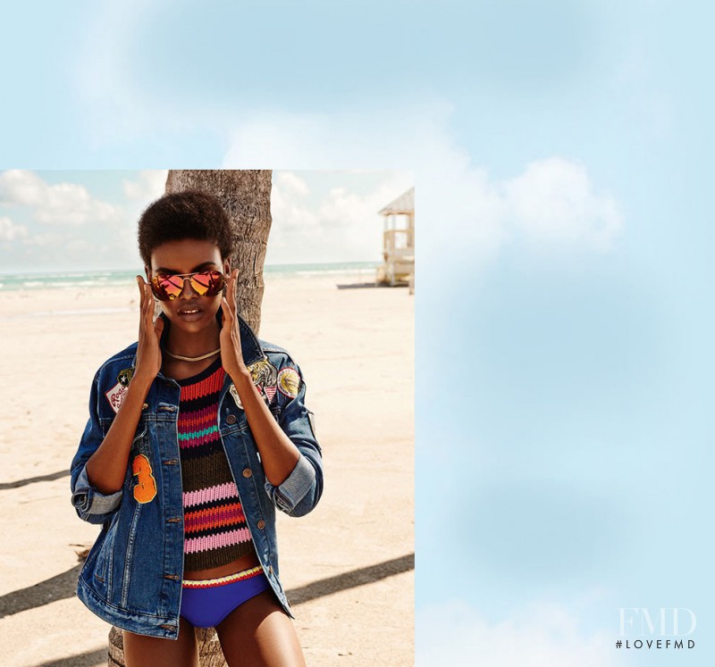 Amilna Estevão featured in  the Topshop advertisement for Spring/Summer 2016