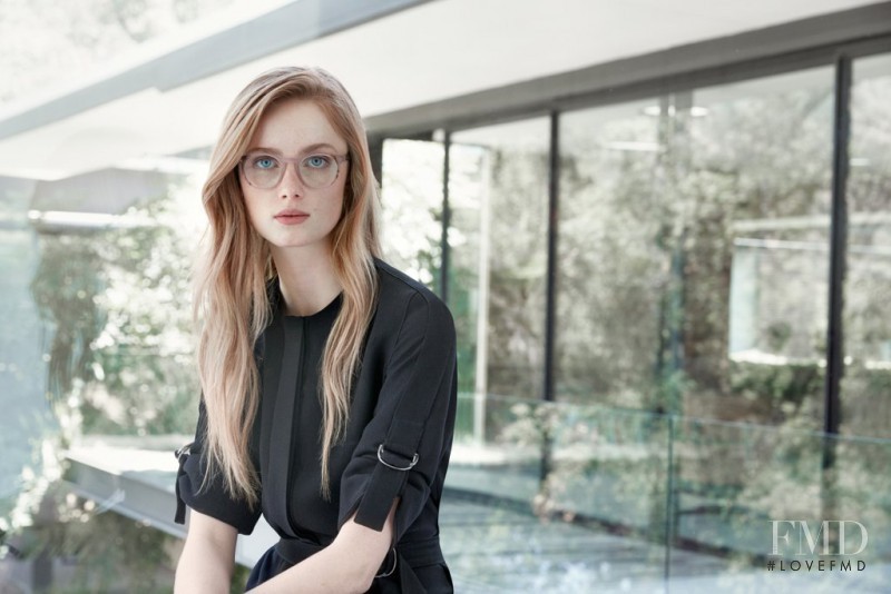 Rianne Van Rompaey featured in  the Hugo Boss Eyewear advertisement for Spring/Summer 2016