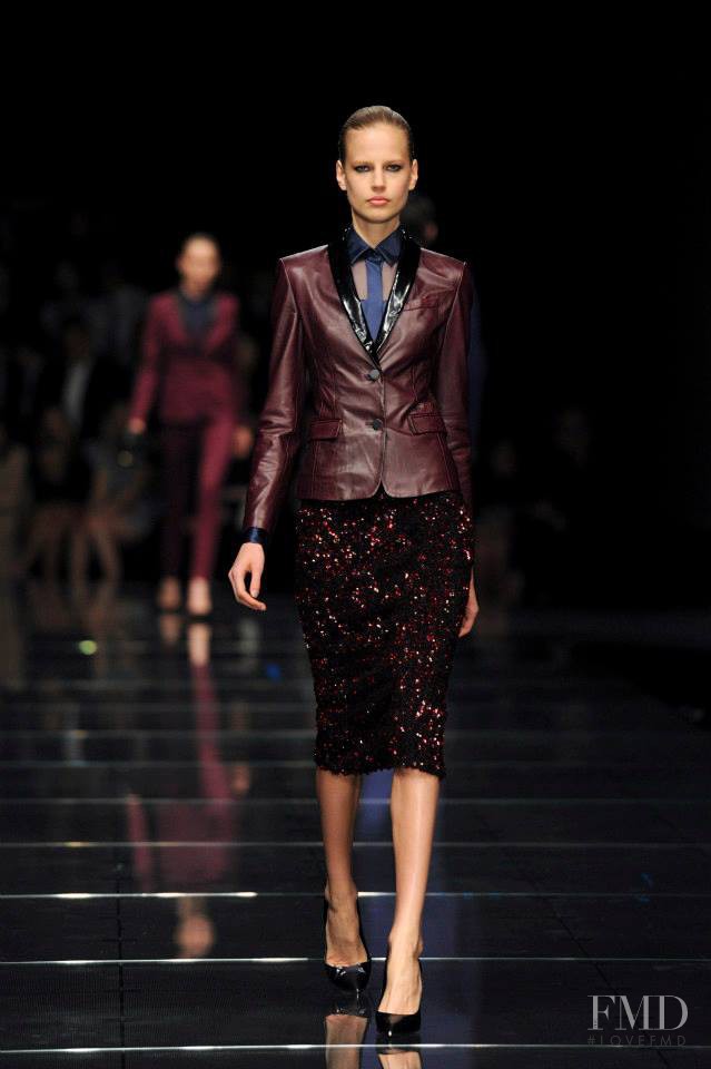 Elisabeth Erm featured in  the Boss by Hugo Boss fashion show for Autumn/Winter 2013