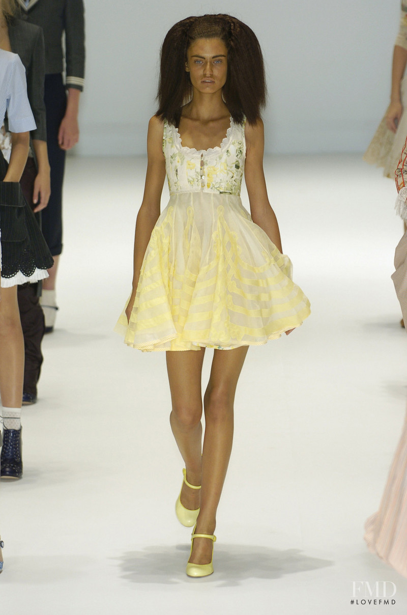 Bianca Balti featured in  the Alexander McQueen fashion show for Spring/Summer 2005
