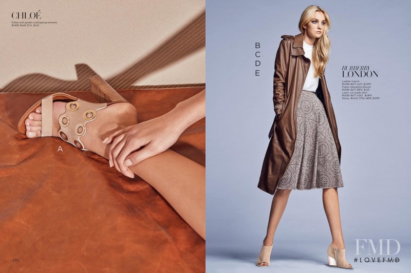 Caroline Trentini featured in  the Saks Fifth Avenue catalogue for Summer 2015