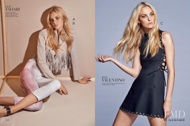 Caroline Trentini featured in  the Saks Fifth Avenue catalogue for Summer 2015