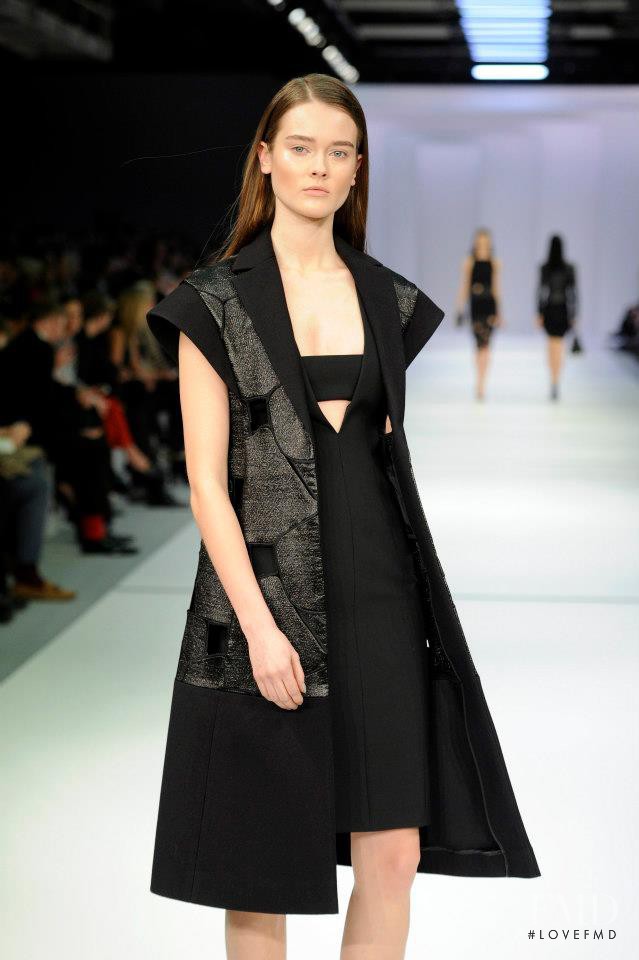Monika Jagaciak featured in  the HUGO fashion show for Autumn/Winter 2013
