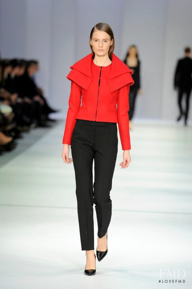 Tilda Lindstam featured in  the HUGO fashion show for Autumn/Winter 2013