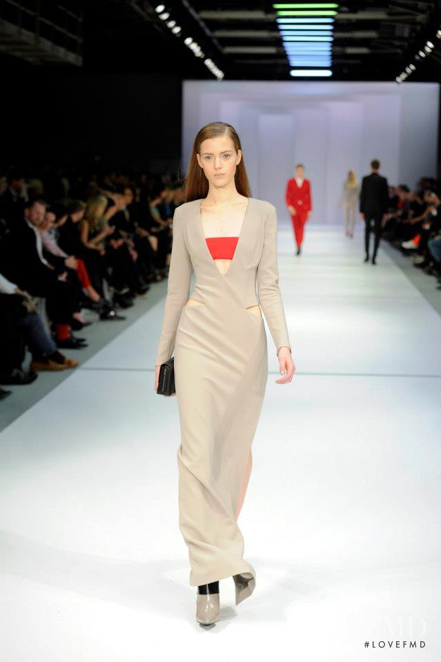 Esther Heesch featured in  the HUGO fashion show for Autumn/Winter 2013