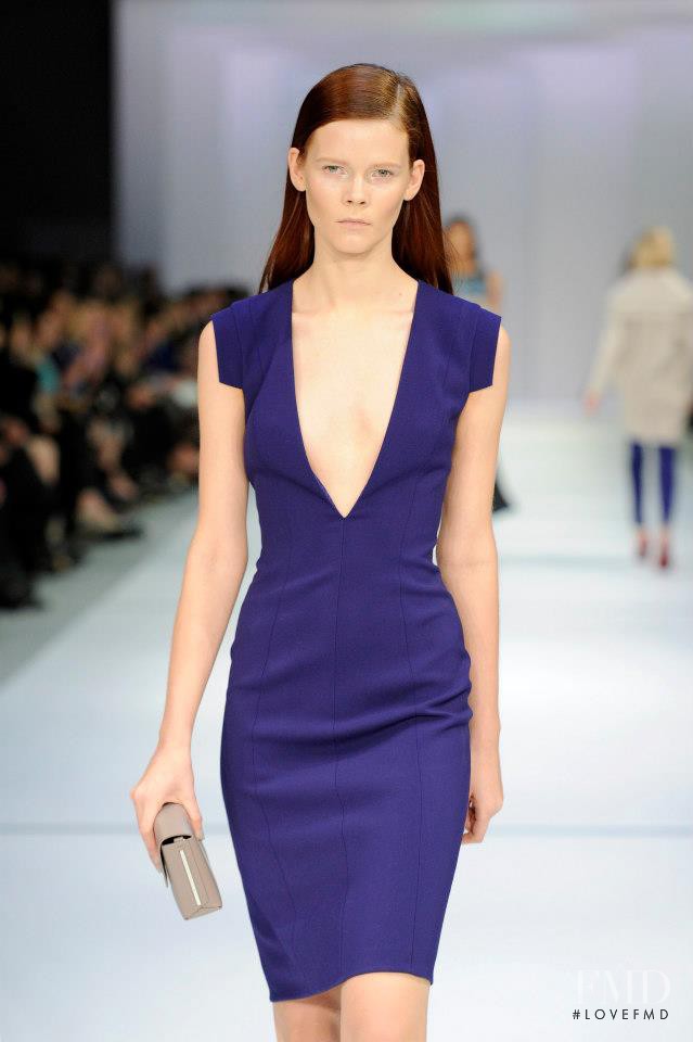 Irina Kravchenko featured in  the HUGO fashion show for Autumn/Winter 2013