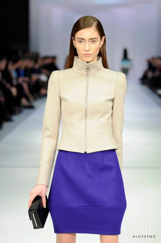 Marine Deleeuw featured in  the HUGO fashion show for Autumn/Winter 2013
