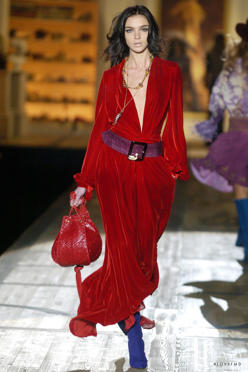 Mariacarla Boscono featured in  the Roberto Cavalli fashion show for Autumn/Winter 2005
