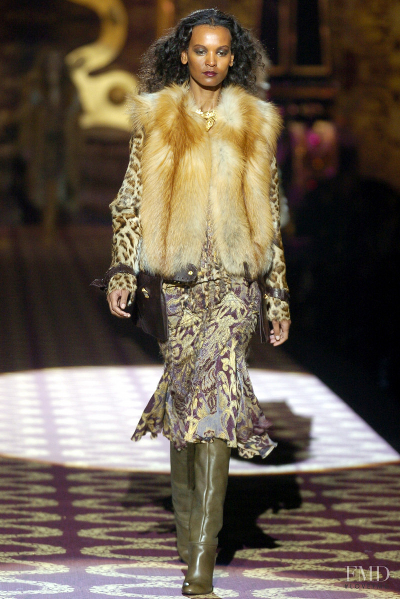 Liya Kebede featured in  the Roberto Cavalli fashion show for Autumn/Winter 2004