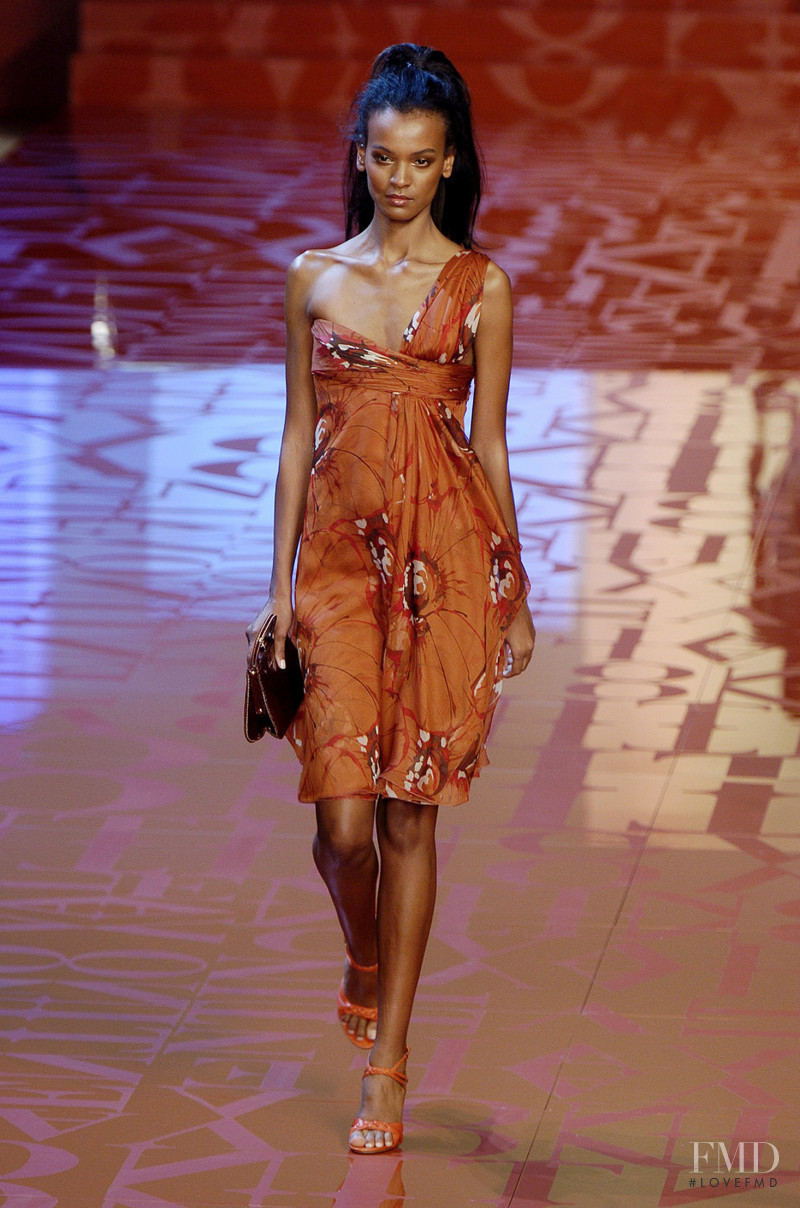 Liya Kebede featured in  the Valentino fashion show for Spring/Summer 2005