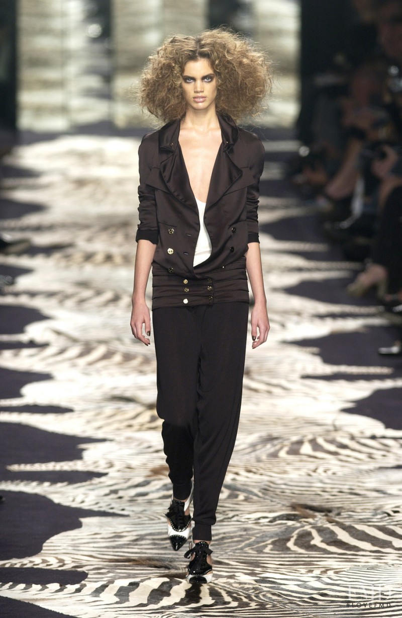 Rianne ten Haken featured in  the Saint Laurent fashion show for Spring/Summer 2004