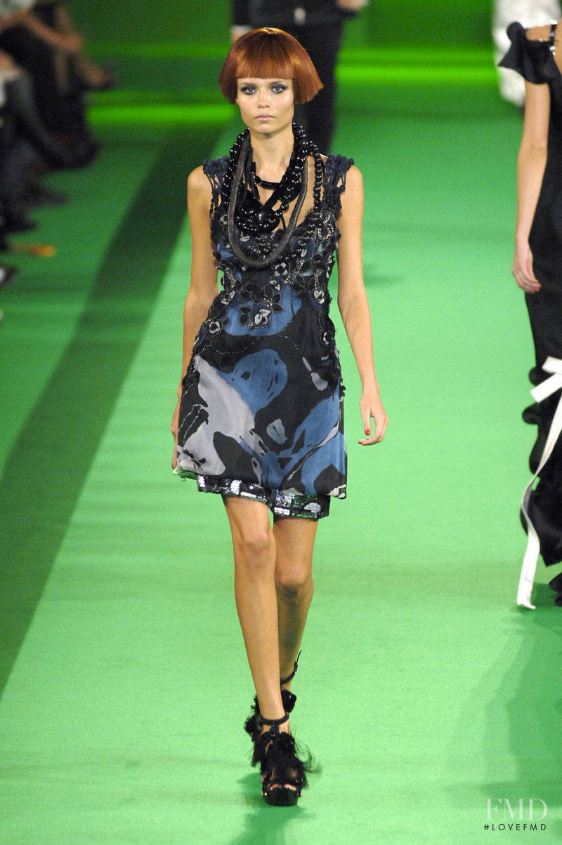 Natasha Poly featured in  the Christian Lacroix fashion show for Spring/Summer 2007
