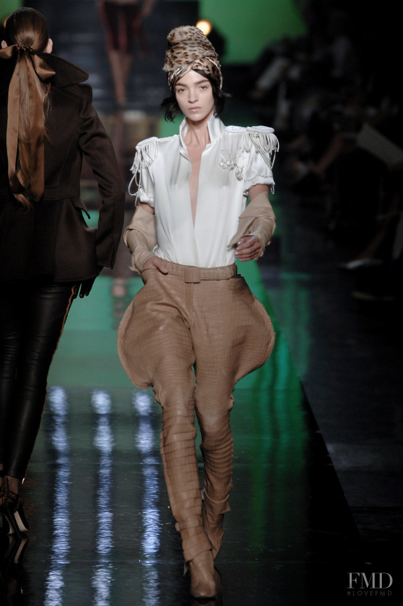 Mariacarla Boscono featured in  the Jean Paul Gaultier Haute Couture fashion show for Autumn/Winter 2007