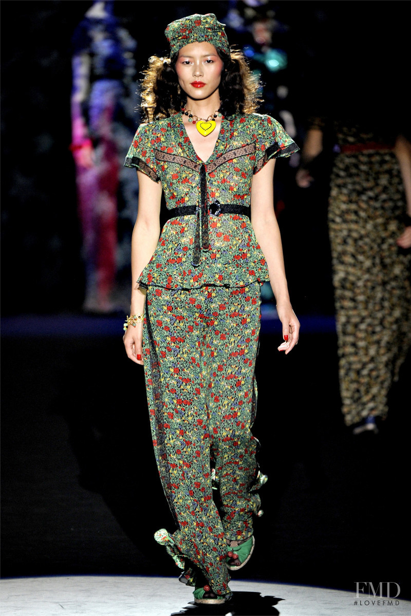 Liu Wen featured in  the Anna Sui fashion show for Spring/Summer 2012