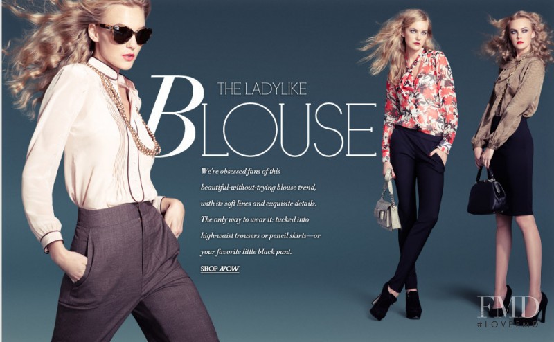 Caroline Trentini featured in  the Bloomingdales catalogue for Fall 2011