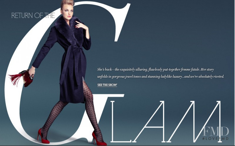 Caroline Trentini featured in  the Bloomingdales catalogue for Fall 2011