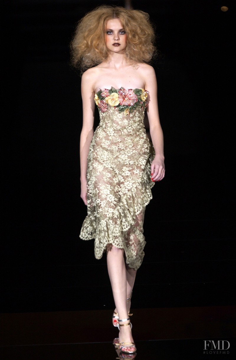 Caroline Trentini featured in  the Valentino Couture fashion show for Spring/Summer 2004