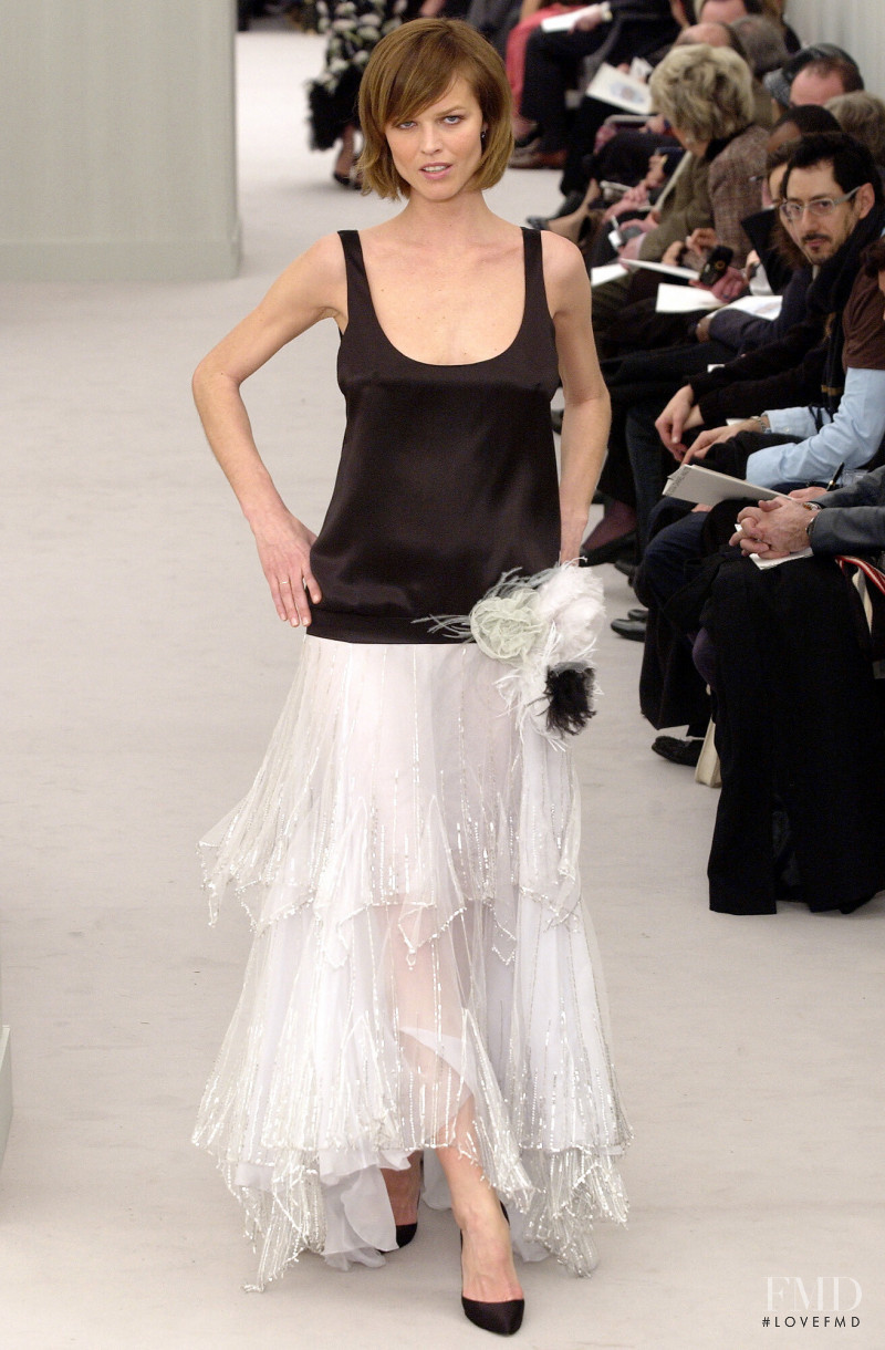 Eva Herzigova featured in  the Chanel Haute Couture fashion show for Spring/Summer 2004