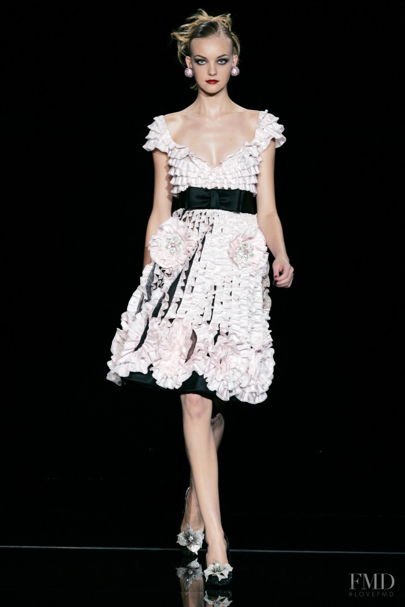 Caroline Trentini featured in  the Valentino Couture fashion show for Spring/Summer 2005