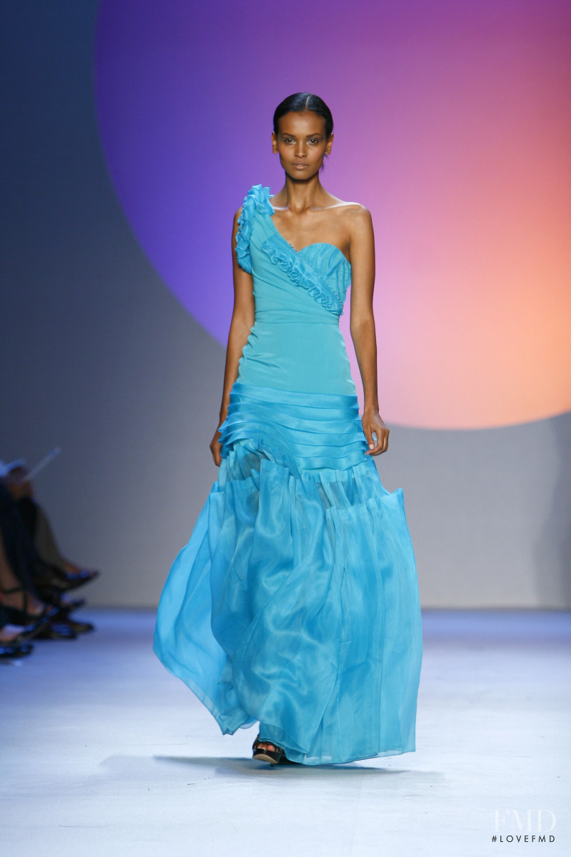 Liya Kebede featured in  the Zac Posen fashion show for Spring/Summer 2008