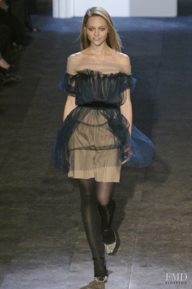 Sasha Pivovarova featured in  the Lanvin fashion show for Autumn/Winter 2006