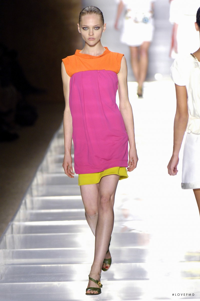 Sasha Pivovarova featured in  the Louis Vuitton fashion show for Spring/Summer 2006