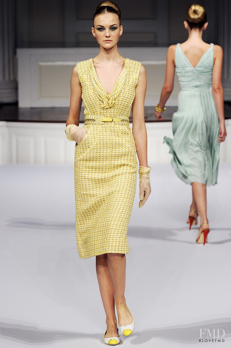 Caroline Trentini featured in  the Oscar de la Renta fashion show for Spring/Summer 2011