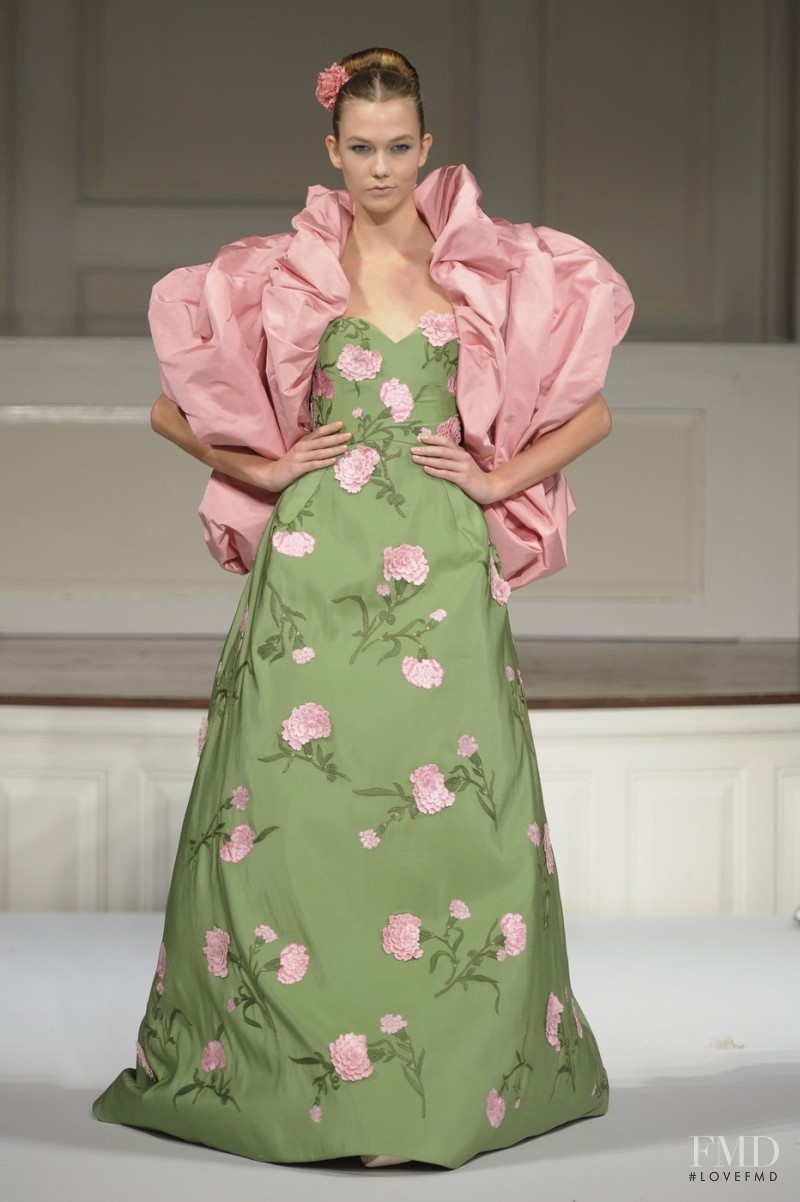 Karlie Kloss featured in  the Oscar de la Renta fashion show for Spring/Summer 2011