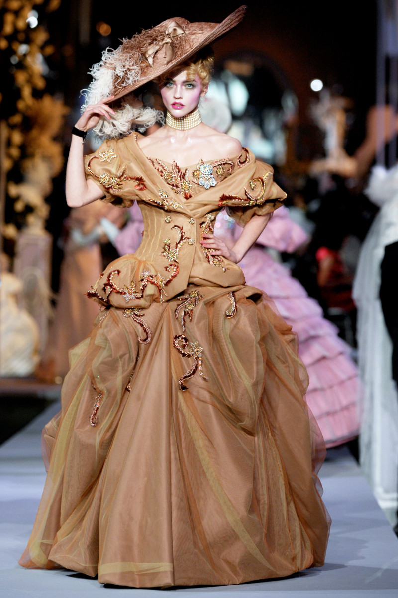 Sasha Pivovarova featured in  the Christian Dior Haute Couture fashion show for Autumn/Winter 2007