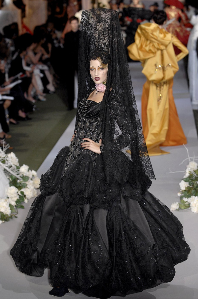 Linda Vojtova featured in  the Christian Dior Haute Couture fashion show for Autumn/Winter 2007