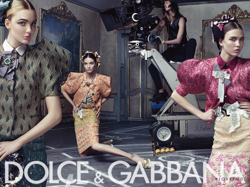 Caroline Trentini featured in  the Dolce & Gabbana advertisement for Spring/Summer 2009